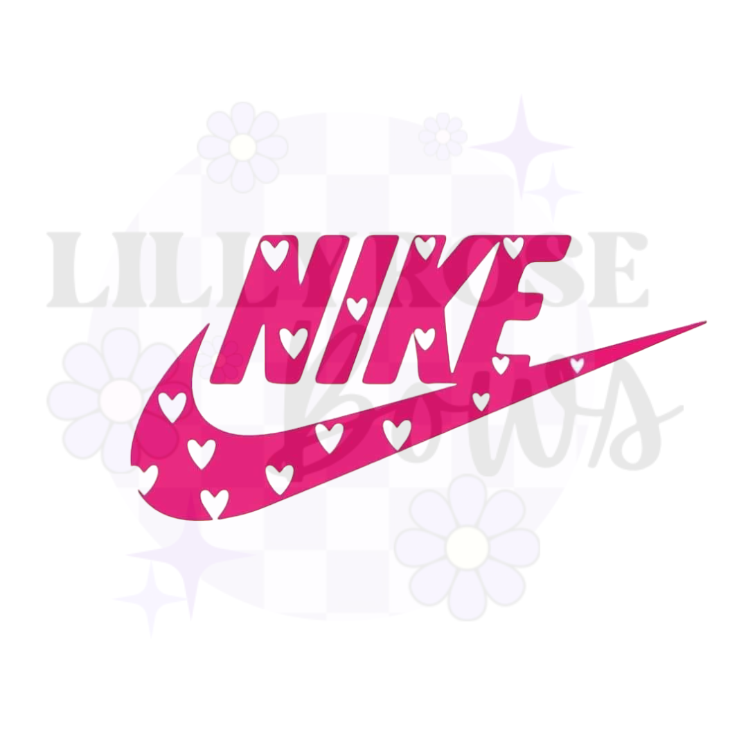 Pink hearts swoosh